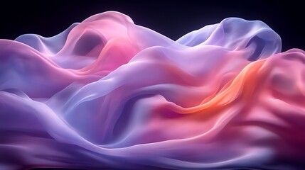 Obraz premium Abstract Pastel Waves Flowing Softly