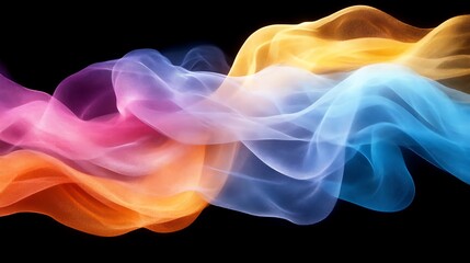 Obraz premium Abstract Colorful Fabric Waves Flowing Gently