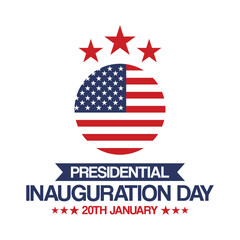 Presidential Inauguration day with american flag vector illustration