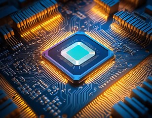 Illuminated Microchip Circuit Board Technology