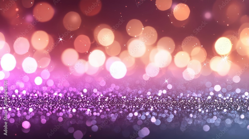 Poster starry abstract background idea. colorful sparkling texture with blurred lights in vibrant shades of