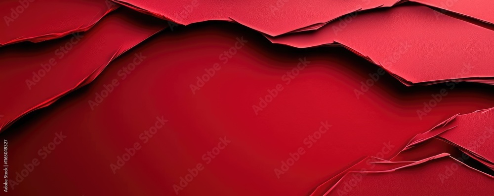 Poster Torn abstract background concept. Abstract red background with layers, perfect for modern design and creative projects.