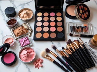 Professional Makeup Artist Kit Eyeshadow Palette Brushes Powders Blushes