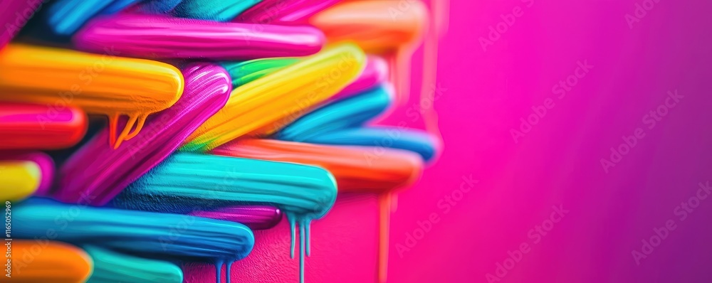 Aufkleber graffiti abstract background concept. colorful paint flows over vibrant layers of artistic creativit