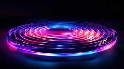 A 3D rendering of an iridescent holographic neon surface with ripples and a distorted texture. -
