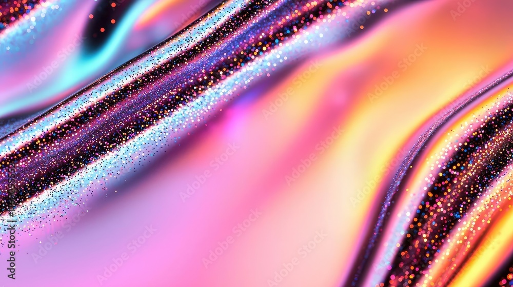 Aufkleber Sparkle abstract background concept. A vibrant abstract background featuring colorful waves and sparkling elements.