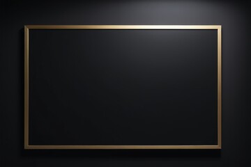 a close up of a black picture frame on a wall