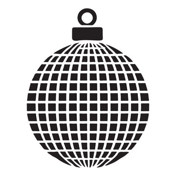 recommend clip art: Elegant Disco Ball Silhouette Christmas Ornament