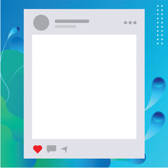 Naklejka premium Twibbon Template Transparent Background with a white frame