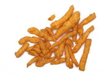 Cheese Puff Snacks isolated on white background