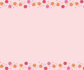 背景素材（水玉模様上下ライン４）