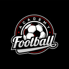 Football Academy Badge Logo Design Template. Sport Team Identity Vector Illustration.