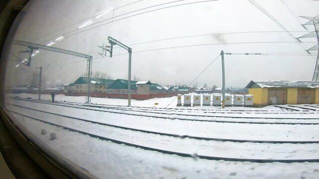 Indian Railway Journey with Snowfall in Kashmir Valley, srinagar, badgam, banihal, anantnag railway station