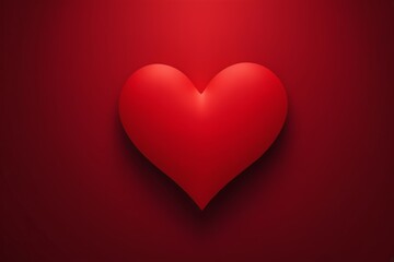 a close up of a red heart on a red background