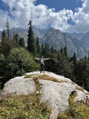 Fototapeta premium hiker in the mountains