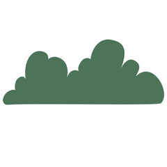 Bush vector cartoon style for Easter theme decoration