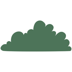 Bush vector cartoon style for Easter theme decoration