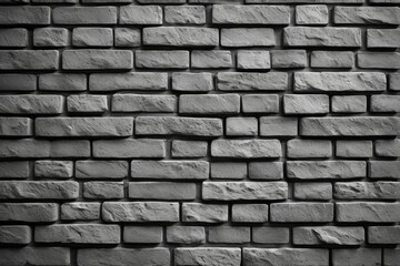 Obraz premium a black and white photo of a brick wall with a clock