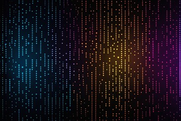 a close up of a colorful dotted background with a black background