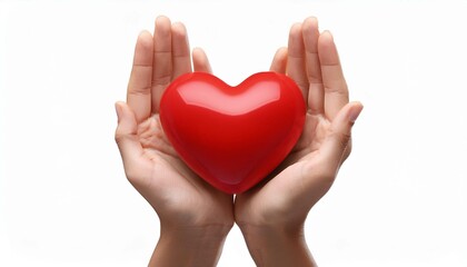 Obraz premium ハートを持つ両手 バレンタイン 心 イメージ 背景 素材