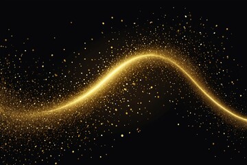 a close up of a gold wave with a black background