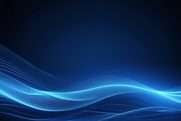 a blue wave background with a dark background and a light blue wave