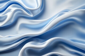Fototapeta premium a close up of a blue and white fabric with a wave pattern