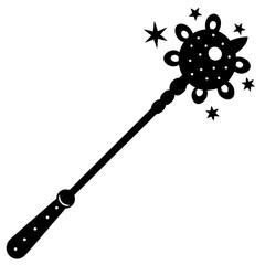 bubble maker wand silhouette vector illustration