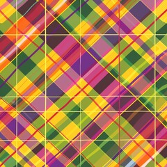 A vibrant, abstract pattern featuring colorful diagonal lines and squares.