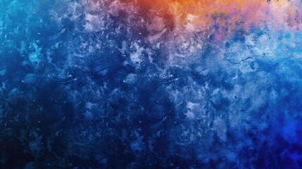 Fototapeta premium Abstract colorful texture with swirling patterns in blue, orange, and white hues.