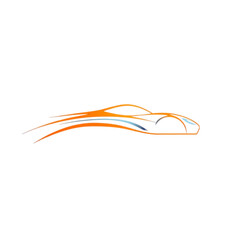 Naklejka premium Car Line Logo Isolated on Transparent Background