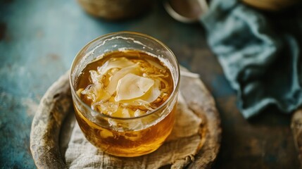 Golden Herbal Tea Infusion: A Relaxing Beverage