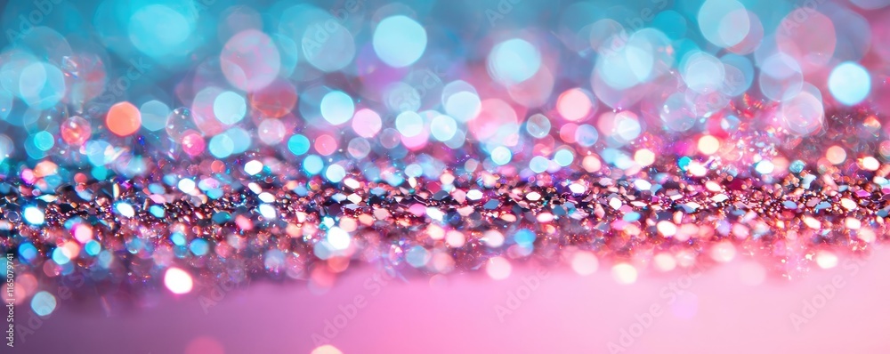 Poster Sparkle abstract background concept. A vibrant background filled with colorful glitters, creating a dreamy aesthetic effect.