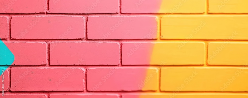 Poster graffiti abstract background concept. vibrant colored brick wall background creating a lively and mo