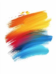 Vibrant brush-stroke banner featuring a captivating mix of colors, perfect as a textured backdrop for text or graphics in design projects.