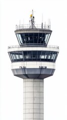 A Majestic Concrete Airport Control Tower, a Symbol of Modern Aviation
