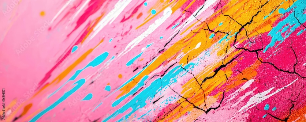 Poster graffiti abstract background concept. vibrant abstract artwork featuring dynamic color splashes and 