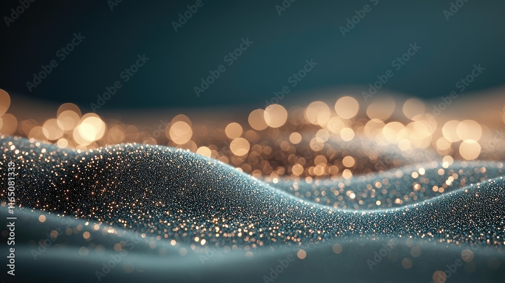 Aufkleber Sparkle abstract background concept. Abstract close-up of shimmering waves with bokeh effects and sparkling textures.