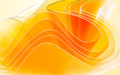 Wave and flowing glass background,3D rendering