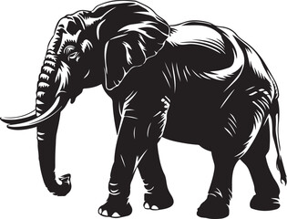 Majestic Elephant Silhouette Vector Design
