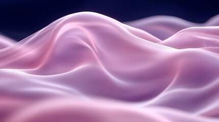 Obraz premium Abstract Lavender Silk Waves Flowing Gently