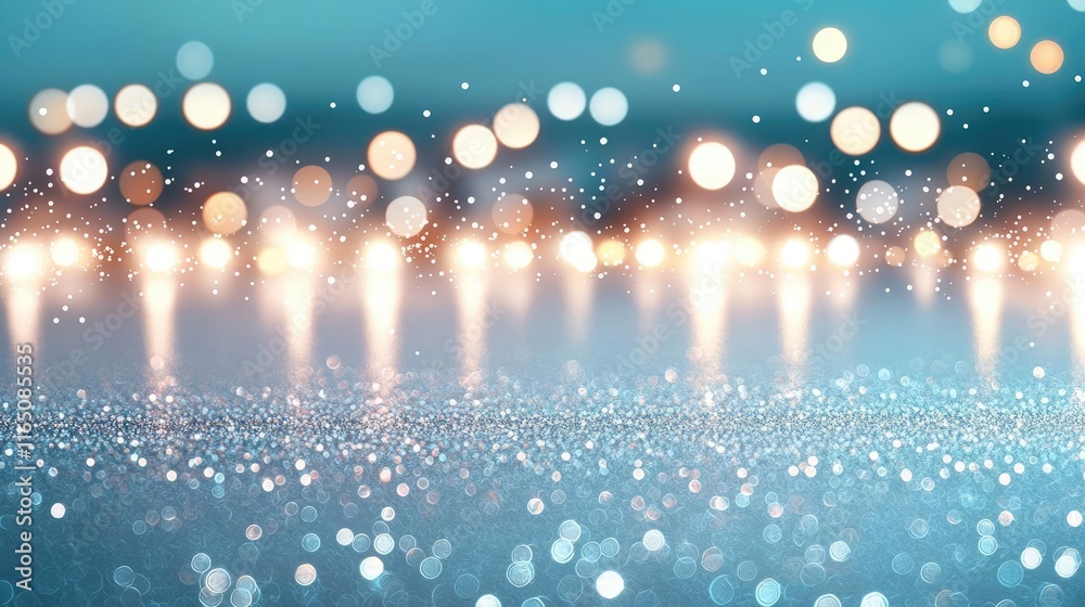 Aufkleber sparkle abstract background concept. beautiful bokeh lights shimmering over a reflective surface in 