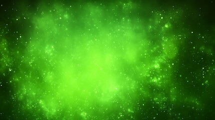 Obraz premium Abstract Green Nebula Cosmic Dust Background