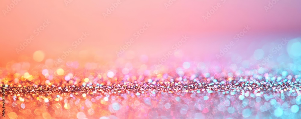 Poster Sparkle abstract background concept. A vibrant and colorful abstract background with sparkling glitter effects.