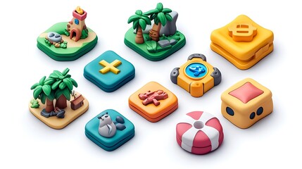 Naklejka premium Playful craft studio digital art and creative clay designs
