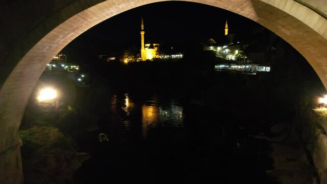 Night Mostar Bridge 