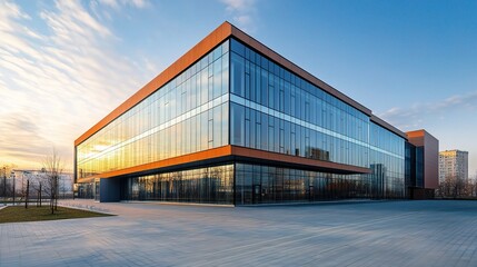 Modern Empty Business Building with High Quality Architectural Design