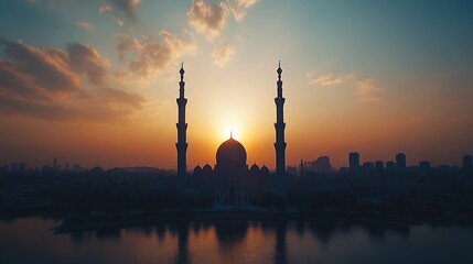 Obraz premium a jumma mubarak interior of the mosque country
