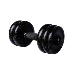 Weighted dumbbell for home workouts fitness equipment transparent background studio environment