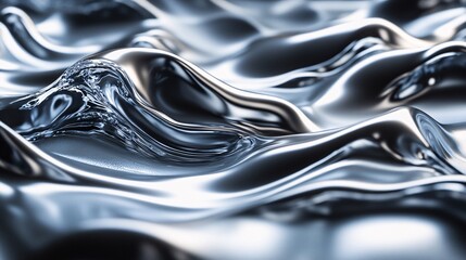 Waves of liquid metal rippling in a continuous motion